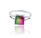 Pink & Green Silver 925 Ring