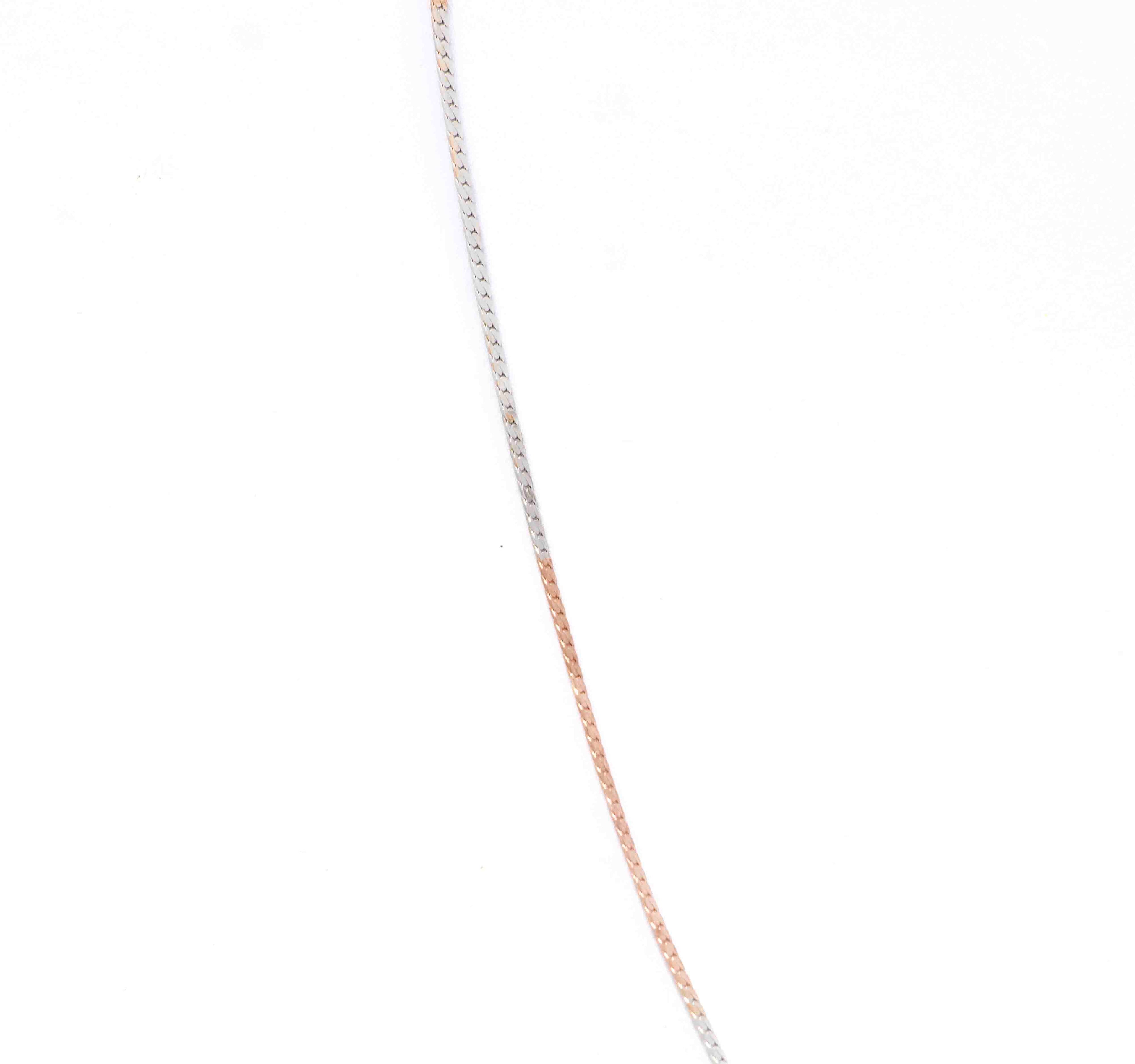 Dual Tone Link Pendent Silver 925 Chain