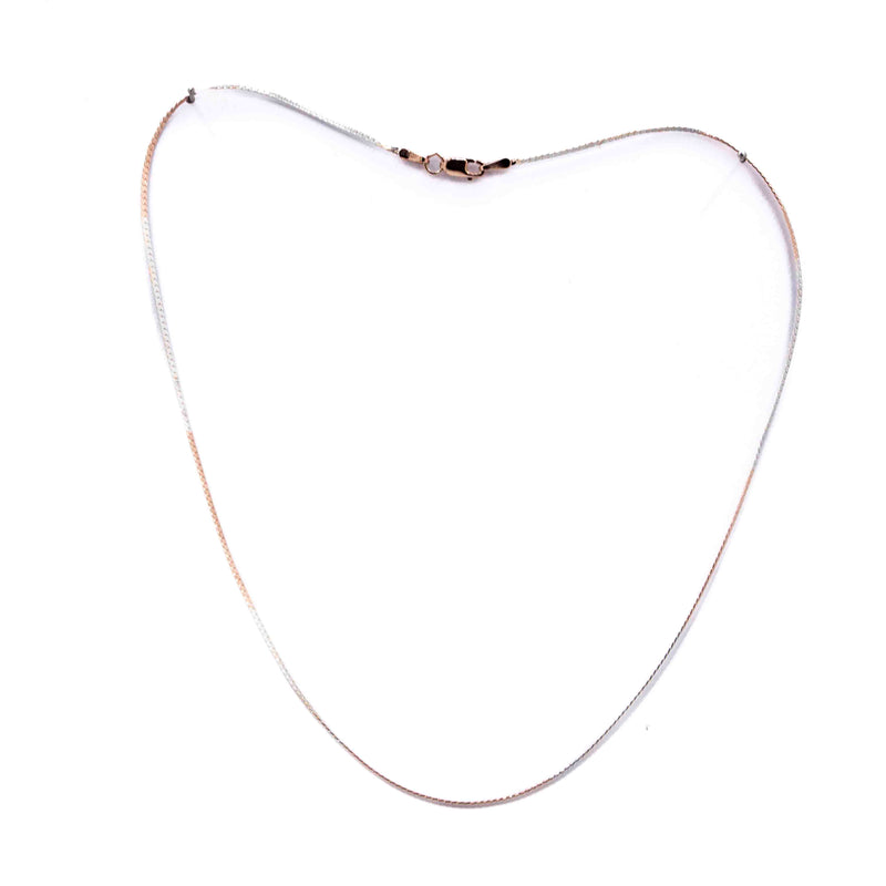 Dual Tone Link Pendent Silver 925 Chain