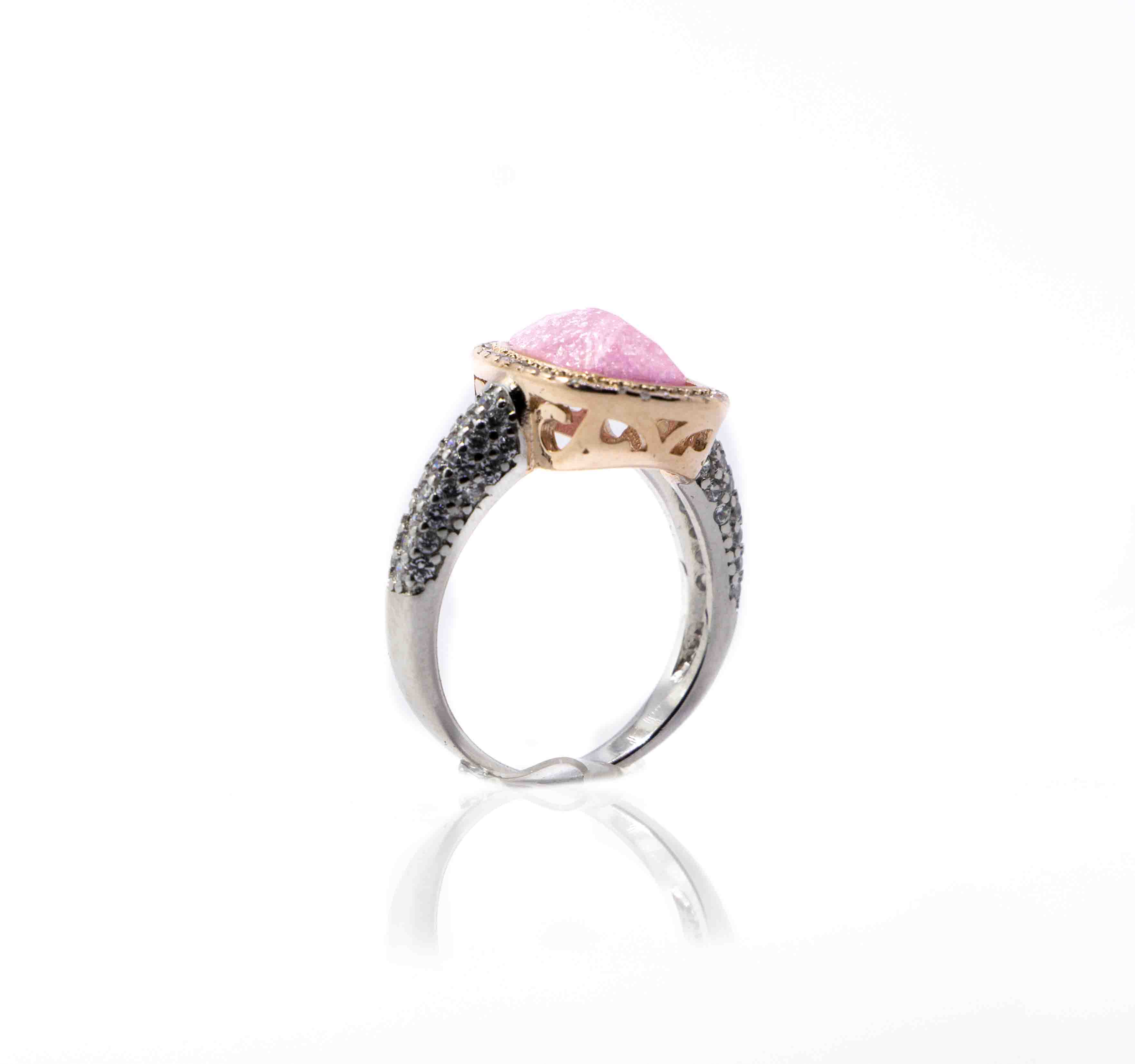 Korean Pink Marble Silver 925 Ring