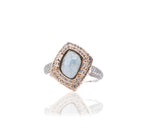 Korean Powder Blue Marble Silver 925 Ring