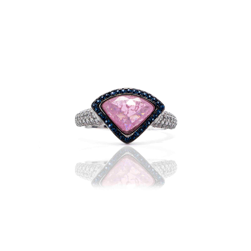 Korean Bubblegum Pink Marble Silver 925 Ring