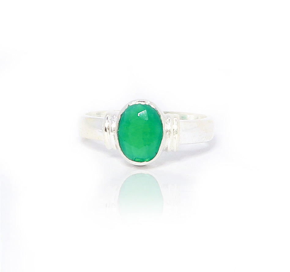Teal Green Silver 925 Ring