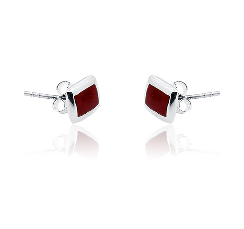 Aarzoo Red Silver 925 Earring