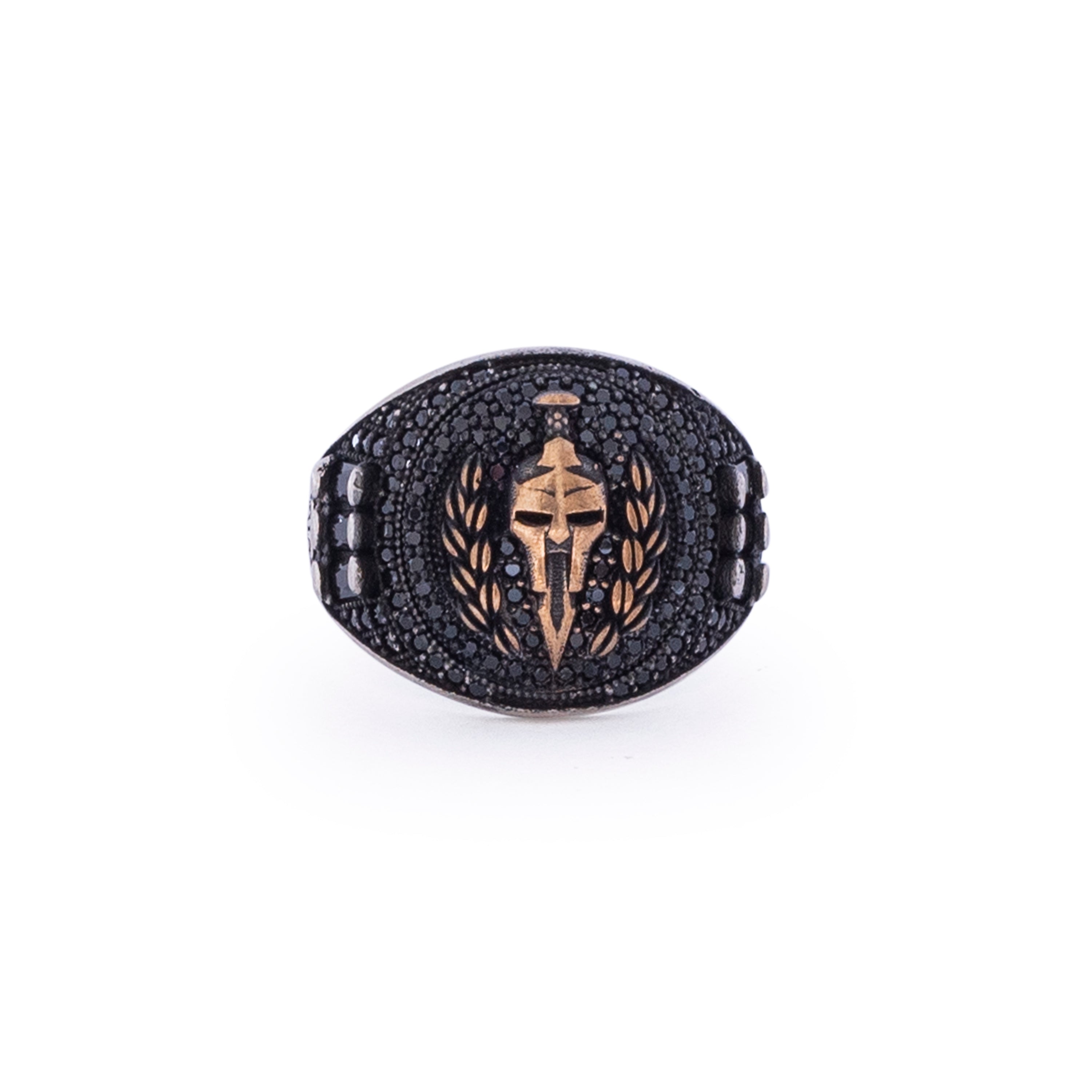 Zeus Black Silver 925 Ring