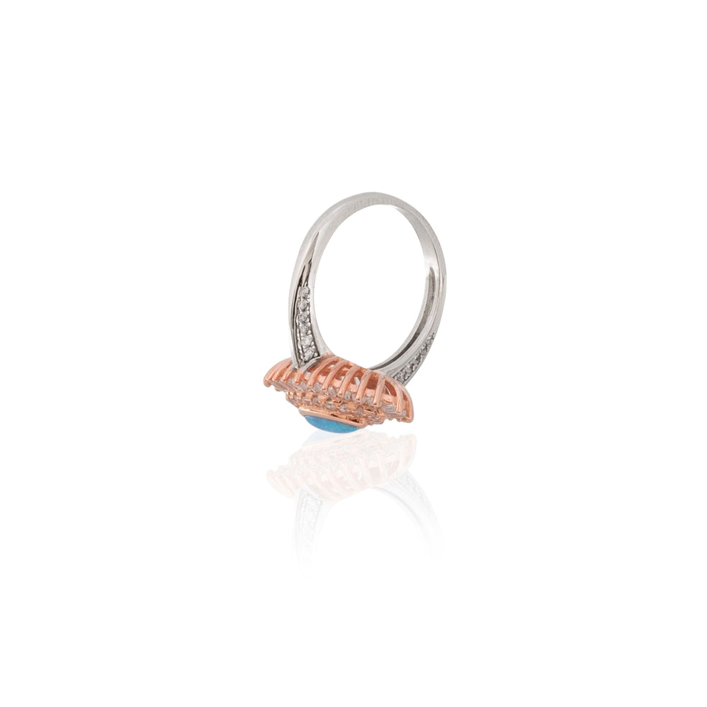 Glitzy Blue Silver 925 Ring