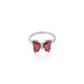 Madame Red Butterfly Silver 925 Ring