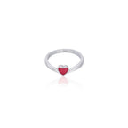 Simplistic Heart Silver 925 Ring