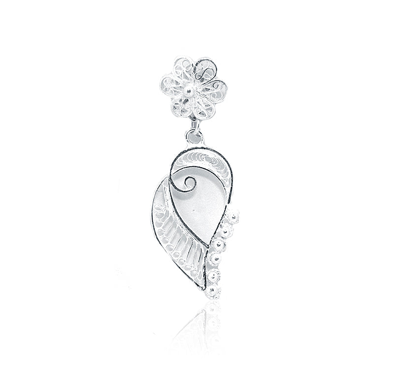 Flower Silver Earrings 925