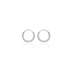 Nemichand Jewels 916 Silver tiny Ball Bali Earring for Men and Women