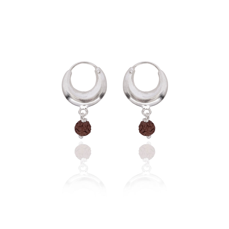 Sterling Silver Hoops Stylish Kaju Bali; Silver Finish Our Jewellery  Earring