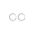 Silver Pipe Bali Pair For Men And Women Earring