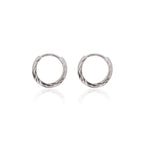 Knotted Silver Bali Hoop Earring