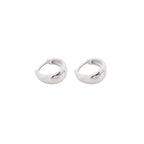 Miami Silver Plated Hoop Earrings for Men and Women
