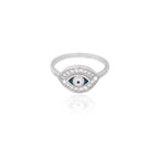 Ring Nazariya Colorful Evil Eye 925 Sterling Silver Cubic Zirconia CZ Stone Women