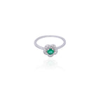 Green Stone Silver Ring