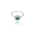 Natural Green Silver Ring 925