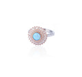 Glitzy Blue Silver Ring What Stone