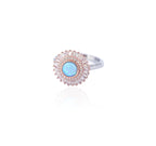 Glitzy Blue Silver Ring What Stone