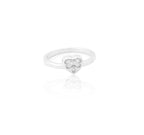 Diamond Accent Interlocking Double Hearts Ring in Sterling Silver