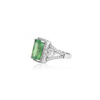 Elena Green Silver Ring