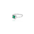 Green Ariel Silver Ring