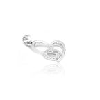 P Shape Heart Silver Pendant