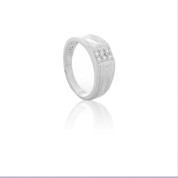 River Silver Baby Ring