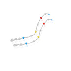 Naiyra Red Yellow Silver Payal