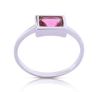 Crimson Red Stone Silver 925 Ring