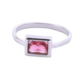 Crimson Red Stone Silver 925 Ring