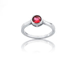 Red Stone Silver 925 Ring