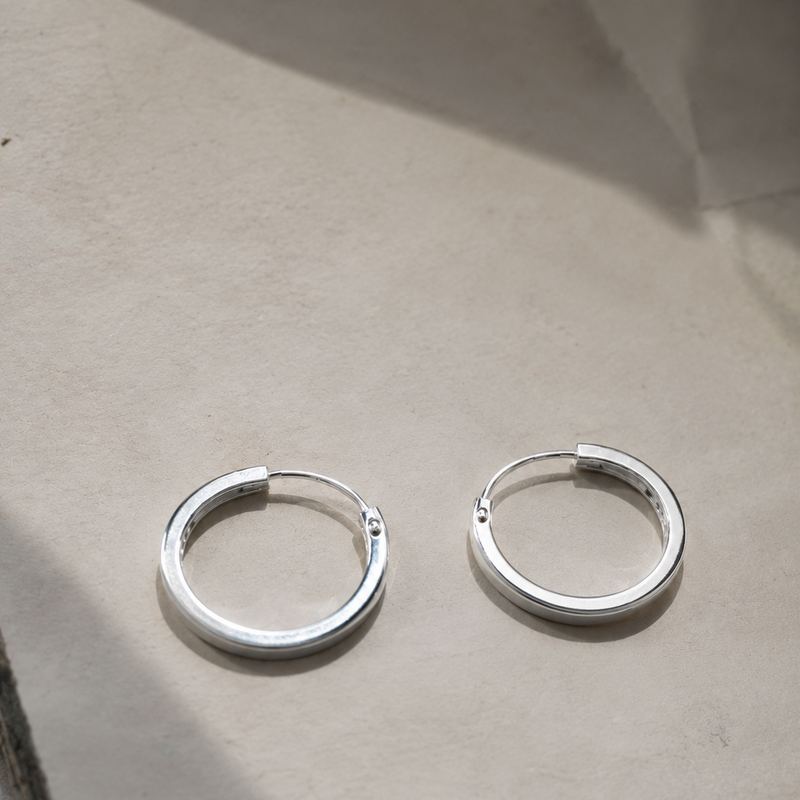 Classic Silver Hoop Earrings