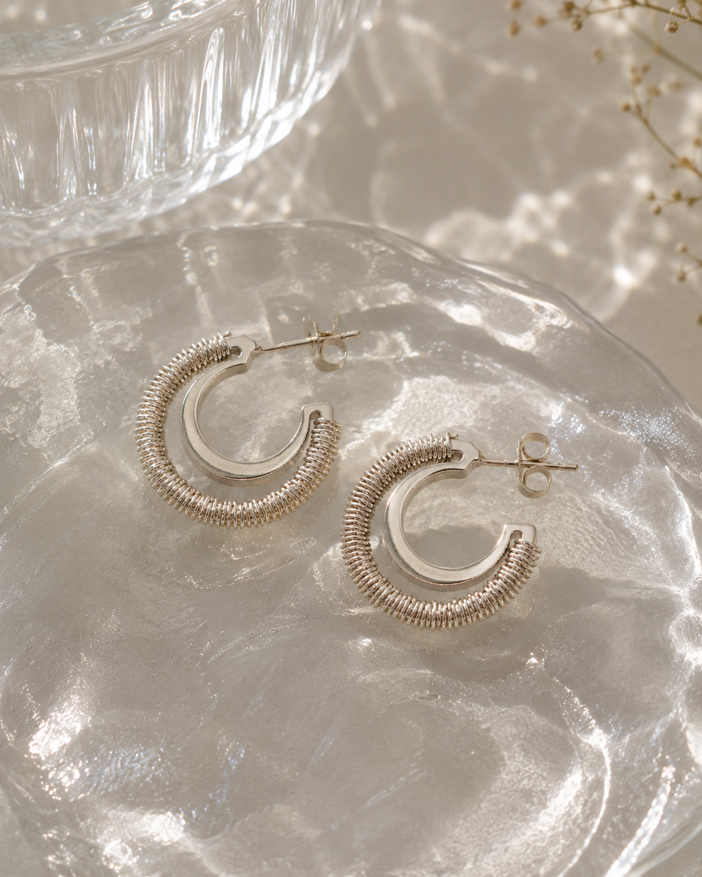 Textured Half Hoop Earrings