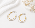 Double Layer Gold Hoop Earrings
