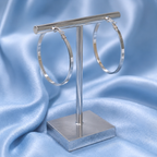 Thin Silver Hoop Earrings