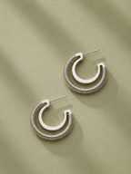 Textured Half Hoop Earrings