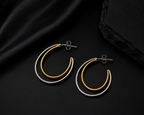 Double Layer Gold Hoop Earrings