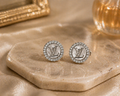 Textured Leaf Stud Earrings