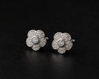Floral Crystal Stud Earrings