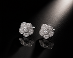 Floral Crystal Stud Earrings