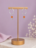 Beaded Charm Hoop Earrings