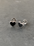 Sterling Silver Heart Stud Earrings