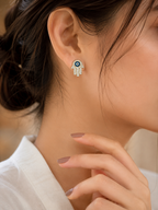 Evil Eye Hand Stud Earrings
