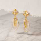Gold Filigree Drop Earrings