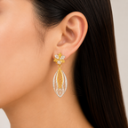 Gold Filigree Drop Earrings