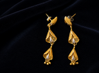 Gold Leaf Dangle Earrings