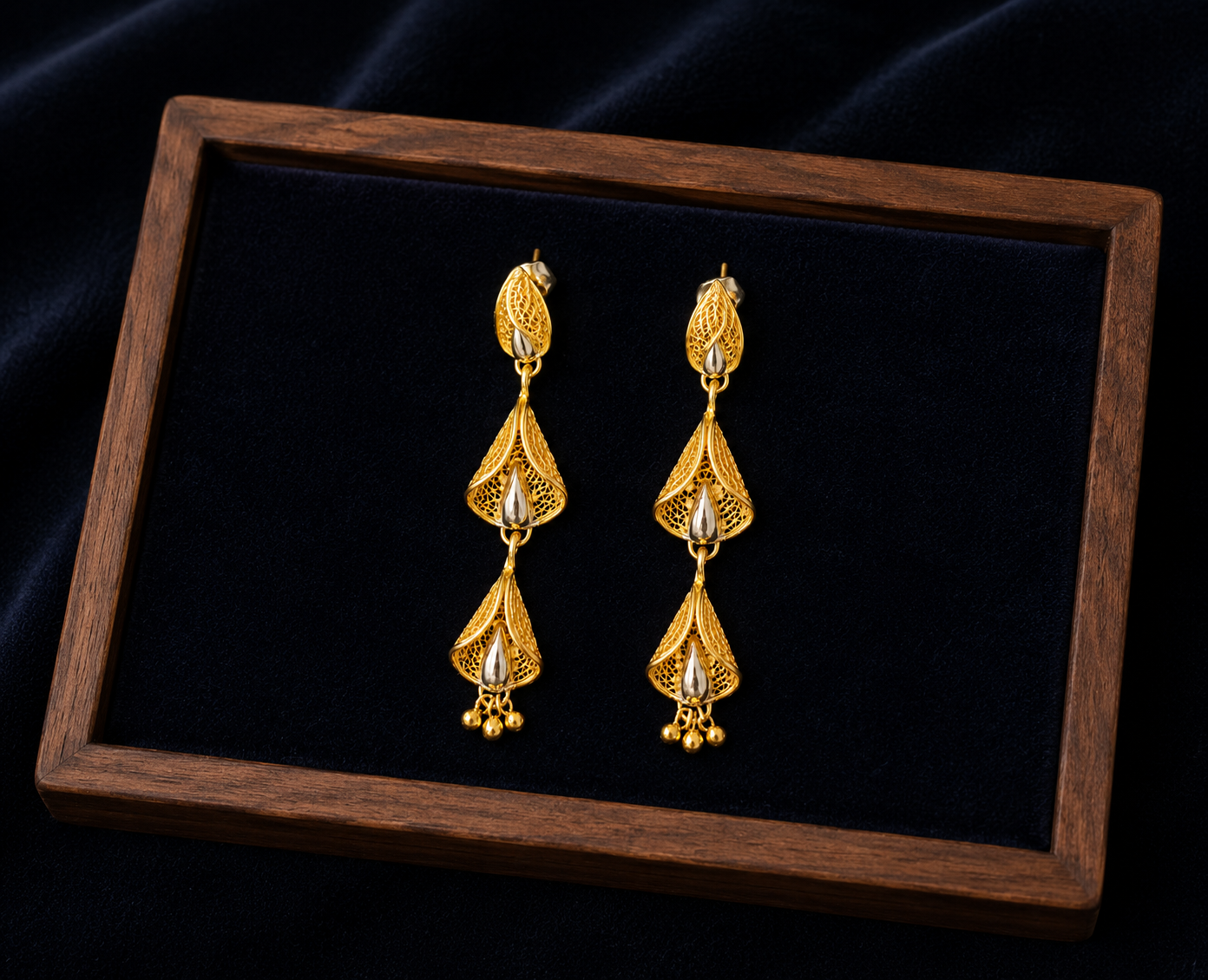 Gold Leaf Dangle Earrings