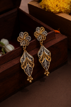 Gold Floral Filigree Earrings