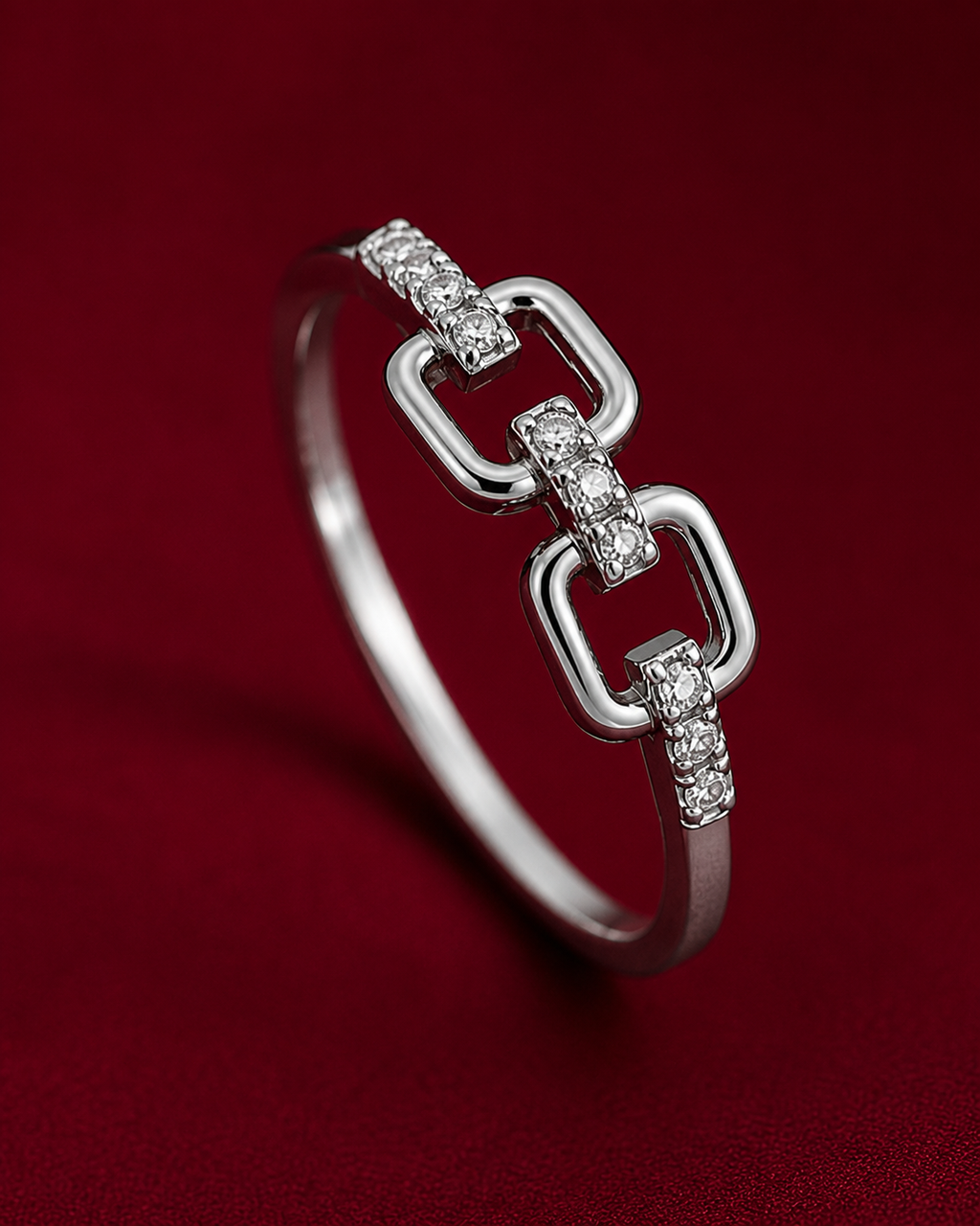 Triple Stone Adjustable Ring